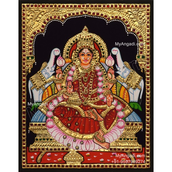 Gajalakshmi Tanjore Painting 