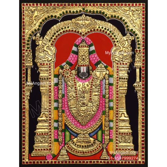 Venkateshwara  Swamy Tanjore Painting