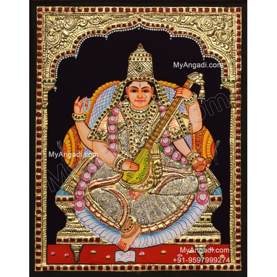 Saraswathi Tanjore Painting