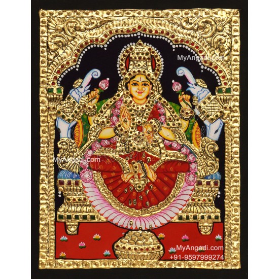 Gajalakshmi Tanjore Painting
