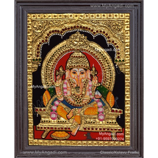 5 Set Ganesha Murugan Balaji Lakshmi Saraswathi Tanjore painting