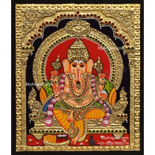 5 Set Ganesha Murugan Balaji Lakshmi Saraswathi Tanjore painting
