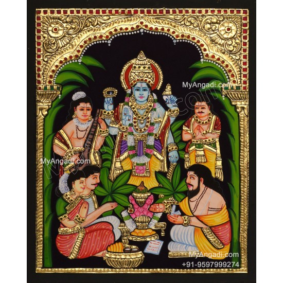 Sathya Narayana Swami Tanjore Painting