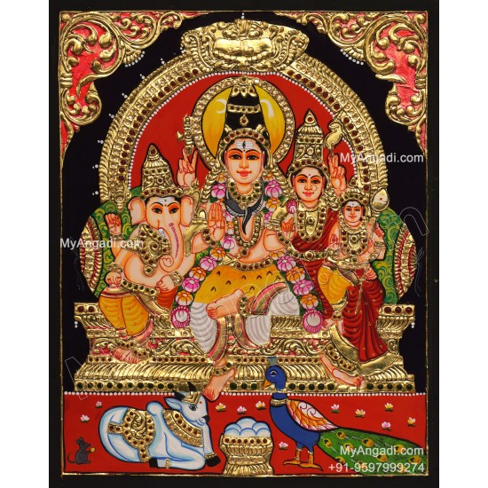 Shiva Family Tanjore Paintings