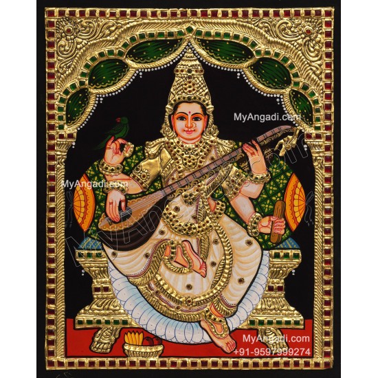 Saraswathi Tanjore Painting