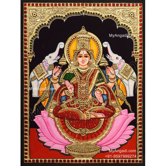 Gajalakshmi Tanjore Painting