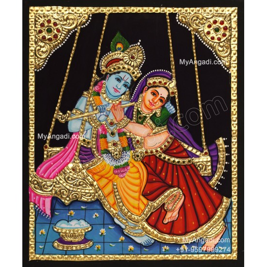 Radha Krishna Tanjore Painting