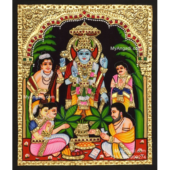 Sathya Narayana Swami Tanjore Painting