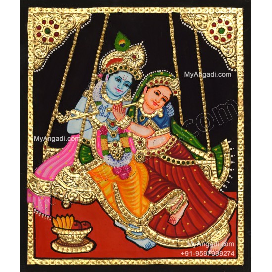 Radha Krishna Tanjore Painting