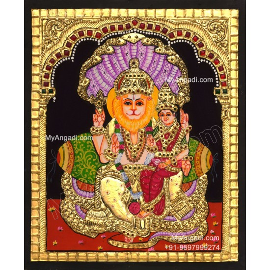Lakshmi Narasimhar Tanjore Painting