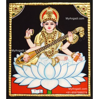 Saraswathi Tanjore Painting
