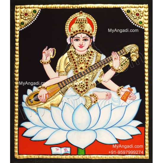Saraswathi Tanjore Painting