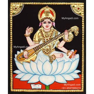 Saraswathi Tanjore Painting