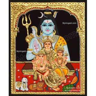 Shivan Parivar Tanjore Painting