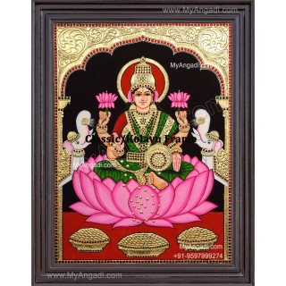Gajalakshmi Tanjore Painting