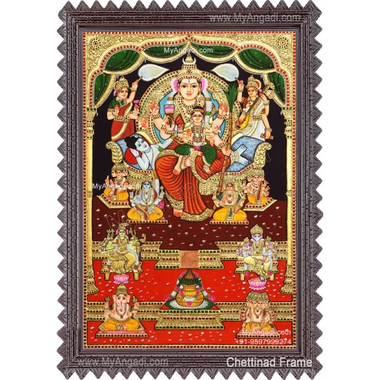 Raja Rajeshwari Tanjore Painting