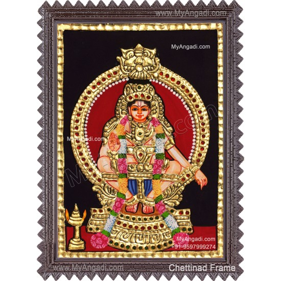 Iyyappa Swamy Tanjore Painting