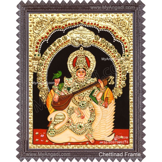 Saraswathi Tanjore Painting