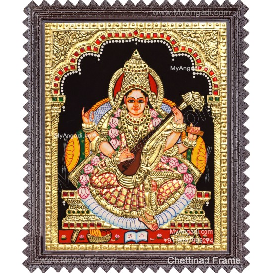 Saraswathi Tanjore Painting