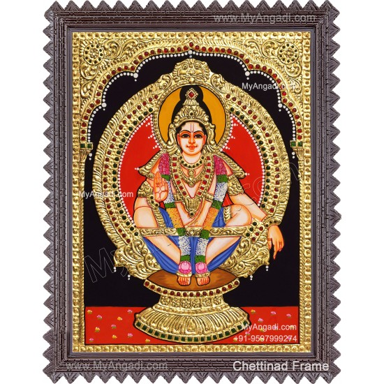 Iyyappa Swamy Tanjore Painting