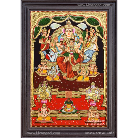 Raja Rajeshwari Tanjore Painting