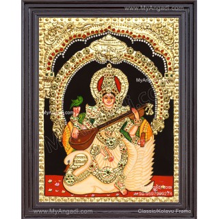 Saraswathi Tanjore Painting