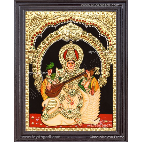 Saraswathi Tanjore Painting