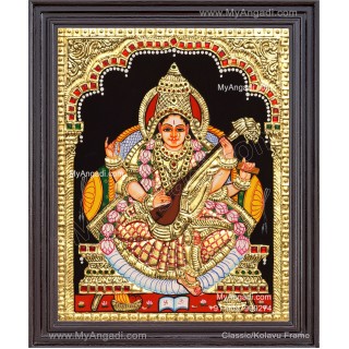 Saraswathi Tanjore Painting