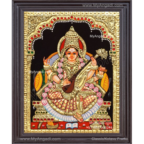 Saraswathi Tanjore Painting