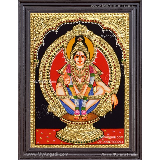 Iyyappa Swamy Tanjore Painting