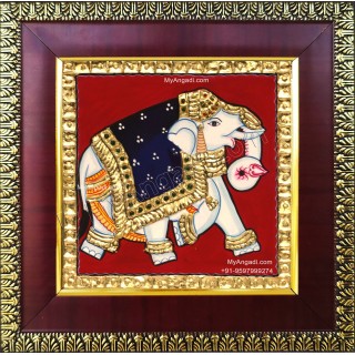 Elephant Tanjore Painting