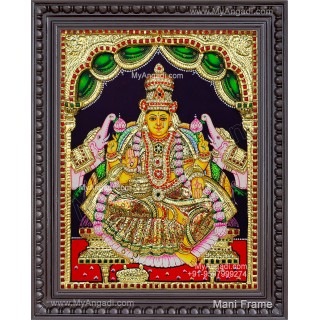 Gajalakshmi 3d Embossed Tanjore Painting