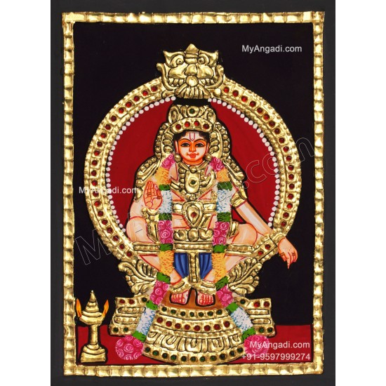 Iyyappa Swamy Tanjore Painting