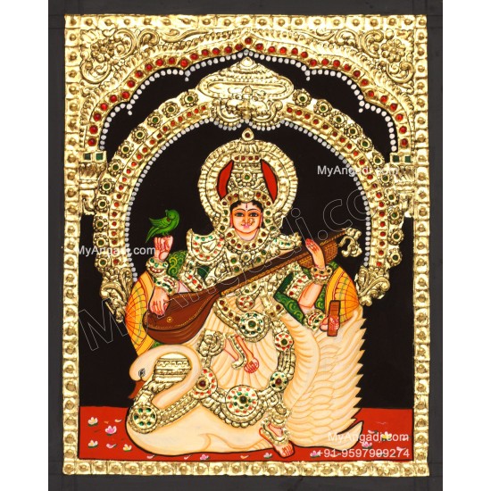 Saraswathi Tanjore Painting