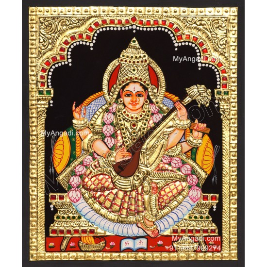 Saraswathi Tanjore Painting