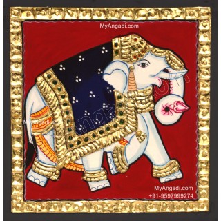 Elephant Tanjore Painting