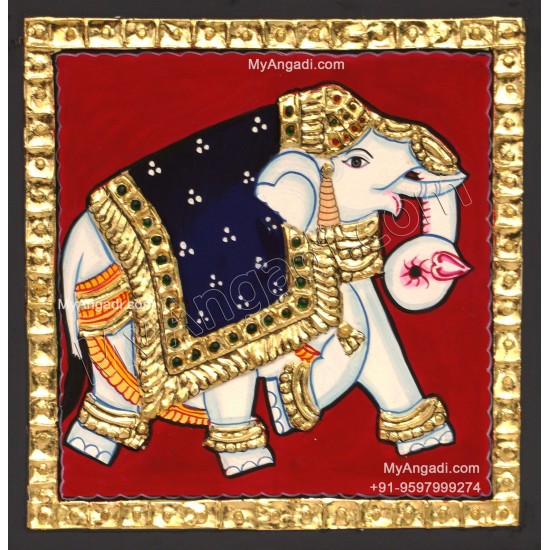 Elephant Tanjore Painting