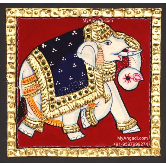 Elephant Tanjore Painting