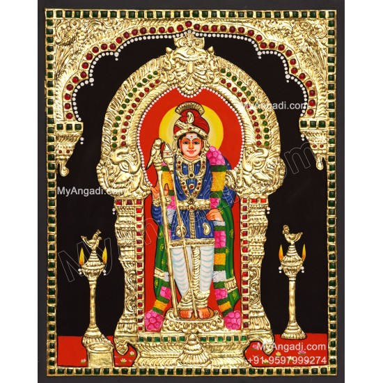 5 Set Ganesha Murugan Balaji Lakshmi Saraswathi Tanjore painting