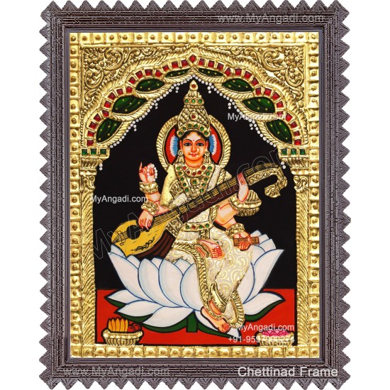 Saraswathi Tanjore Painting