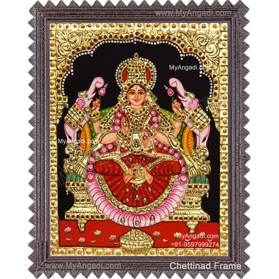 Gajalakshmi Tanjore Painting