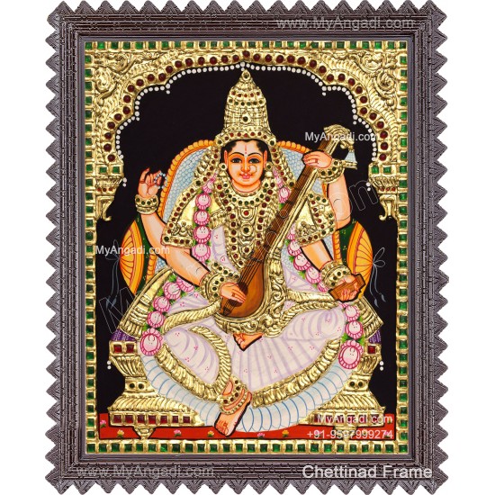 Saraswathi Tanjore Painting