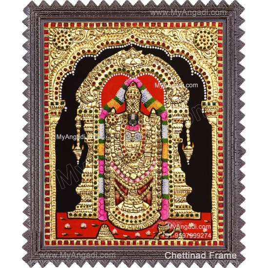 Venkateshwara  Swamy Tanjore Painting