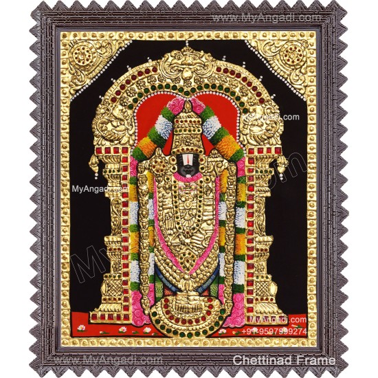 Venkateshwara  Swamy Tanjore Painting