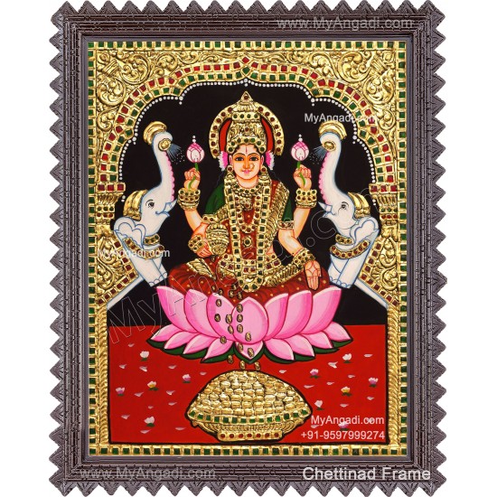 Gajalakshmi Tanjore Painting