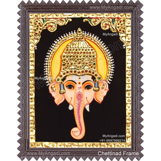Ganesha face Tanjore Painting