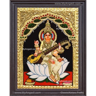 Saraswathi Tanjore Painting