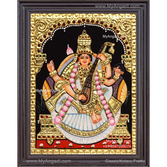 Saraswathi Tanjore Painting