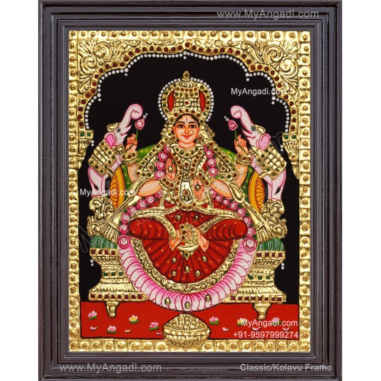 Gajalakshmi Tanjore Painting