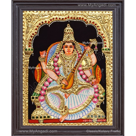 Saraswathi Tanjore Painting